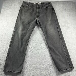 VINTAGE Levi's 505 Jeans Mens 40x32 (Fits 36x30)‎ Black Regular Fit Faded